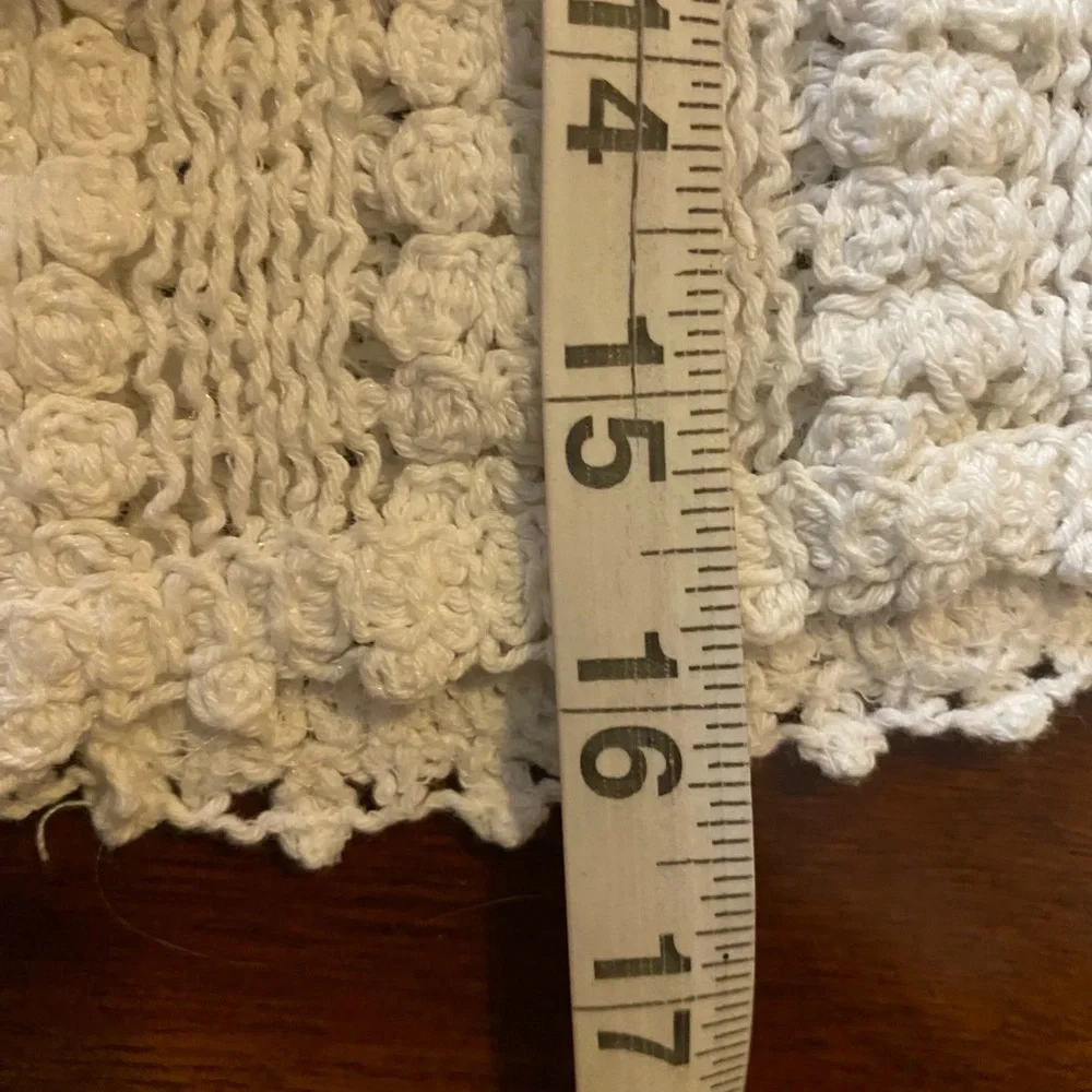 Rebellion White Crochet Button-Up crop Cardigan - Picture 7 of 7